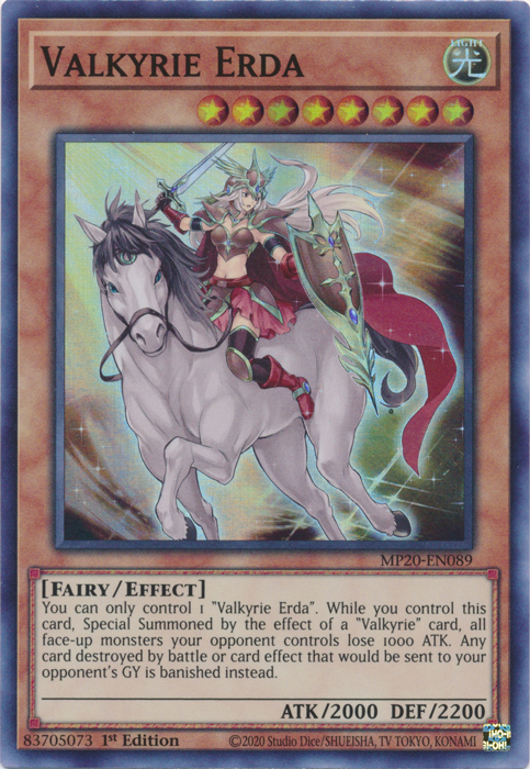 Valkyrie Erda [MP20-EN089] Super Rare | Jomio and Rueliete's Cards and Comics