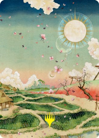 Plains 1 Art Card (Gold-Stamped Signature) [Kamigawa: Neon Dynasty Art Series] | Jomio and Rueliete's Cards and Comics