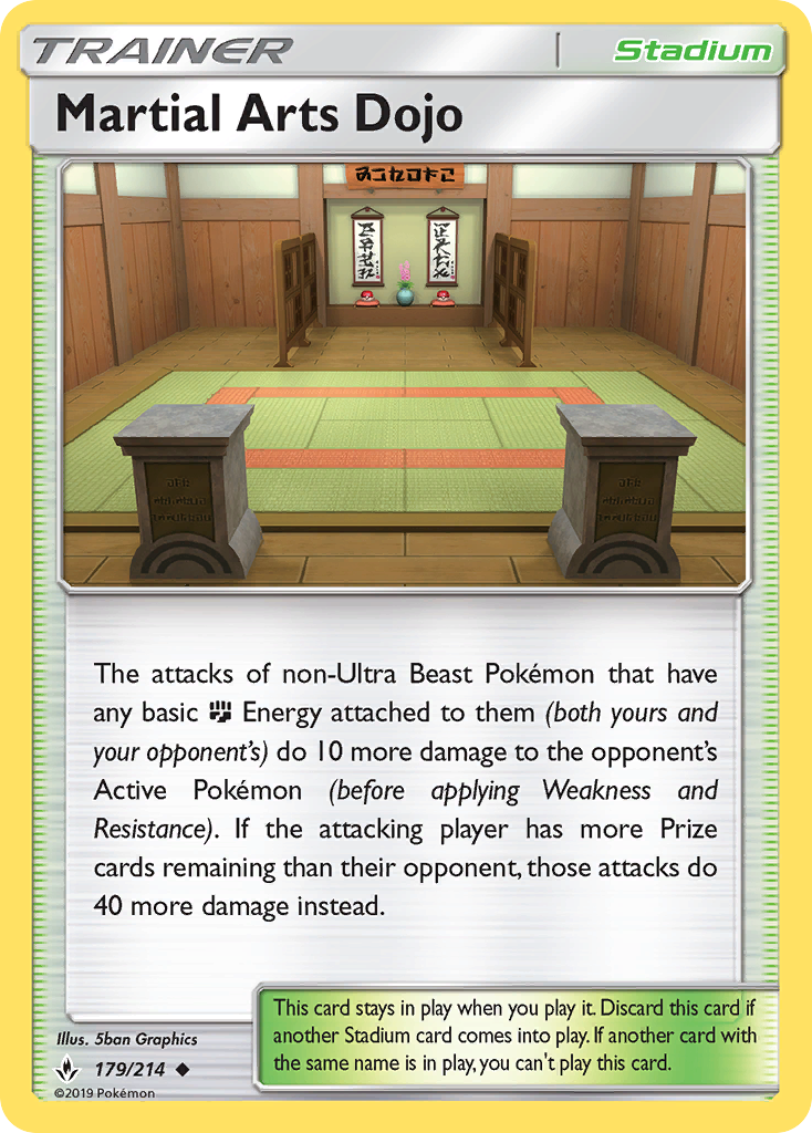 Martial Arts Dojo (179/214) [Sun & Moon: Unbroken Bonds] | Jomio and Rueliete's Cards and Comics