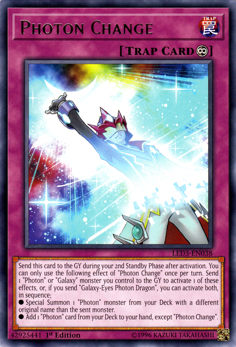 Photon Change [LED3-EN038] Rare | Jomio and Rueliete's Cards and Comics