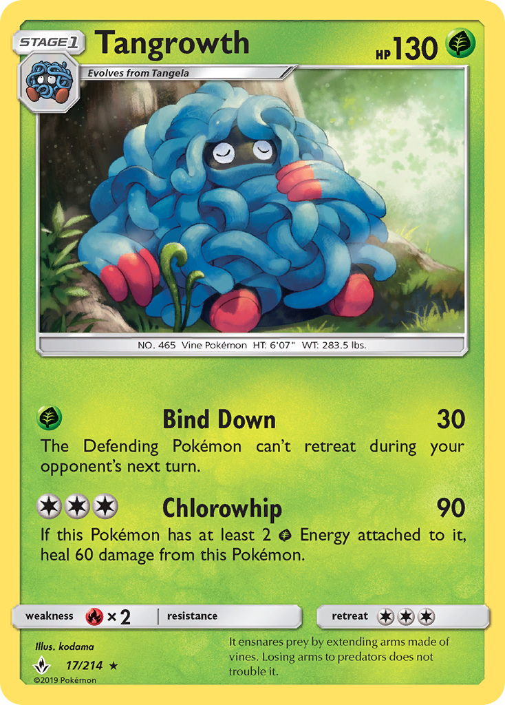 Tangrowth (17/214) [Sun & Moon: Unbroken Bonds] | Jomio and Rueliete's Cards and Comics