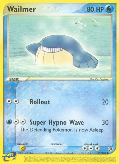 Wailmer (83/100) [EX: Sandstorm] | Jomio and Rueliete's Cards and Comics