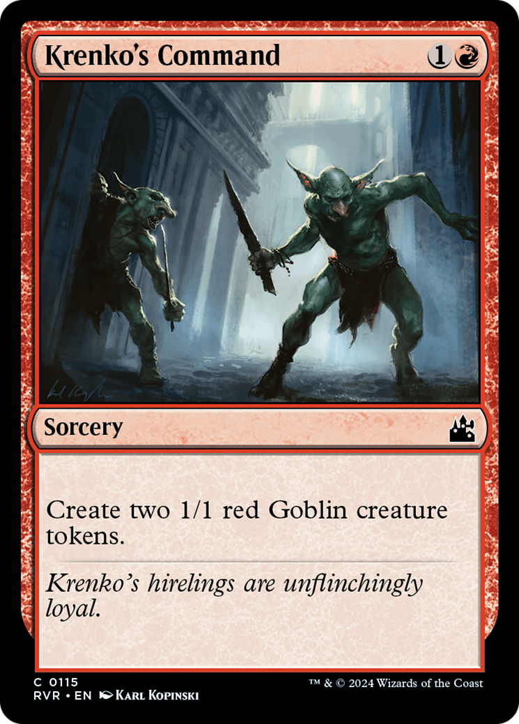 Krenko's Command [Ravnica Remastered] | Jomio and Rueliete's Cards and Comics