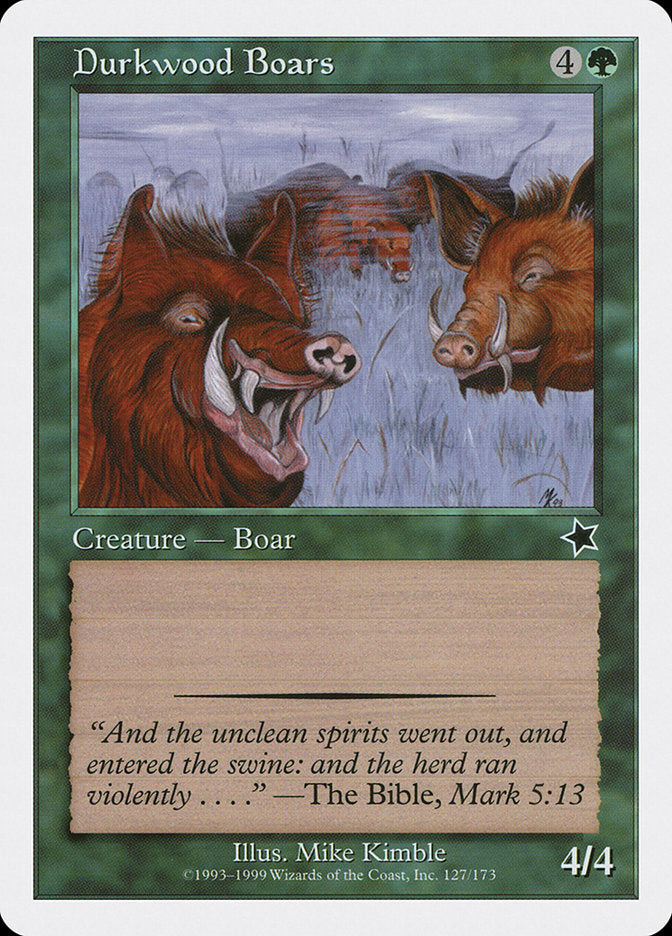 Durkwood Boars [Starter 1999] | Jomio and Rueliete's Cards and Comics