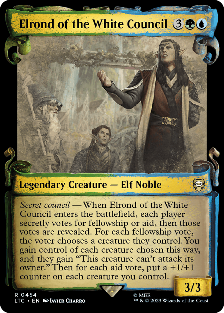 Elrond of the White Council [The Lord of the Rings: Tales of Middle-Earth Commander Showcase Scrolls] | Jomio and Rueliete's Cards and Comics