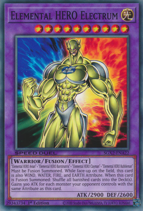 Elemental HERO Electrum [SGX2-ENA22] Common | Jomio and Rueliete's Cards and Comics