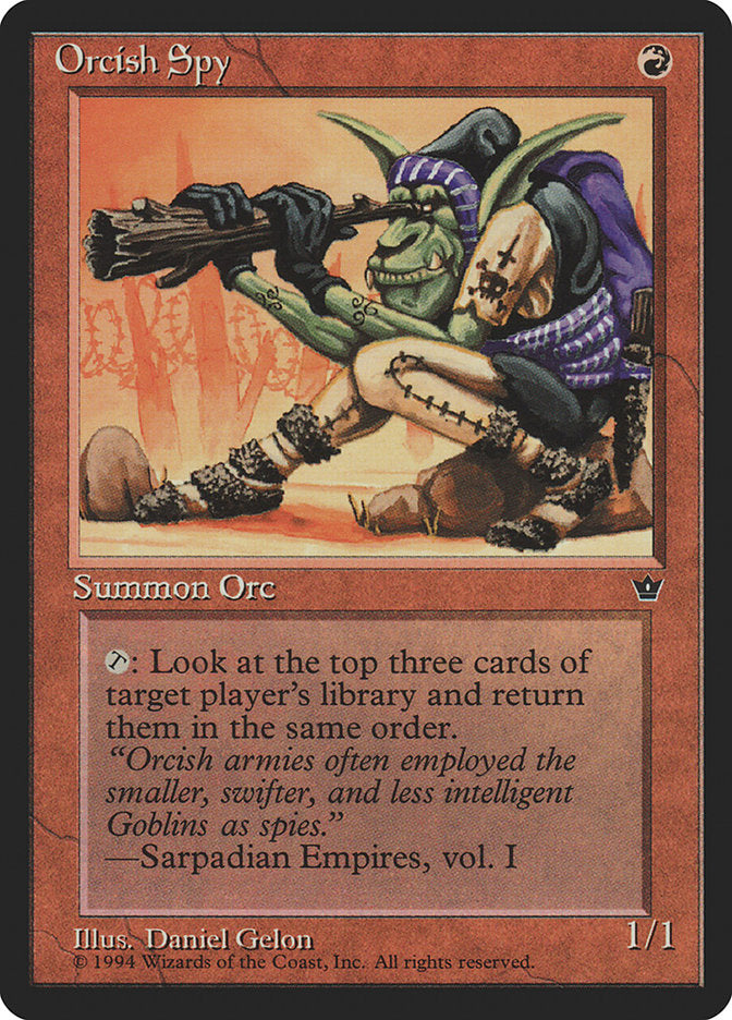 Orcish Spy (Daniel Gelon) [Fallen Empires] | Jomio and Rueliete's Cards and Comics