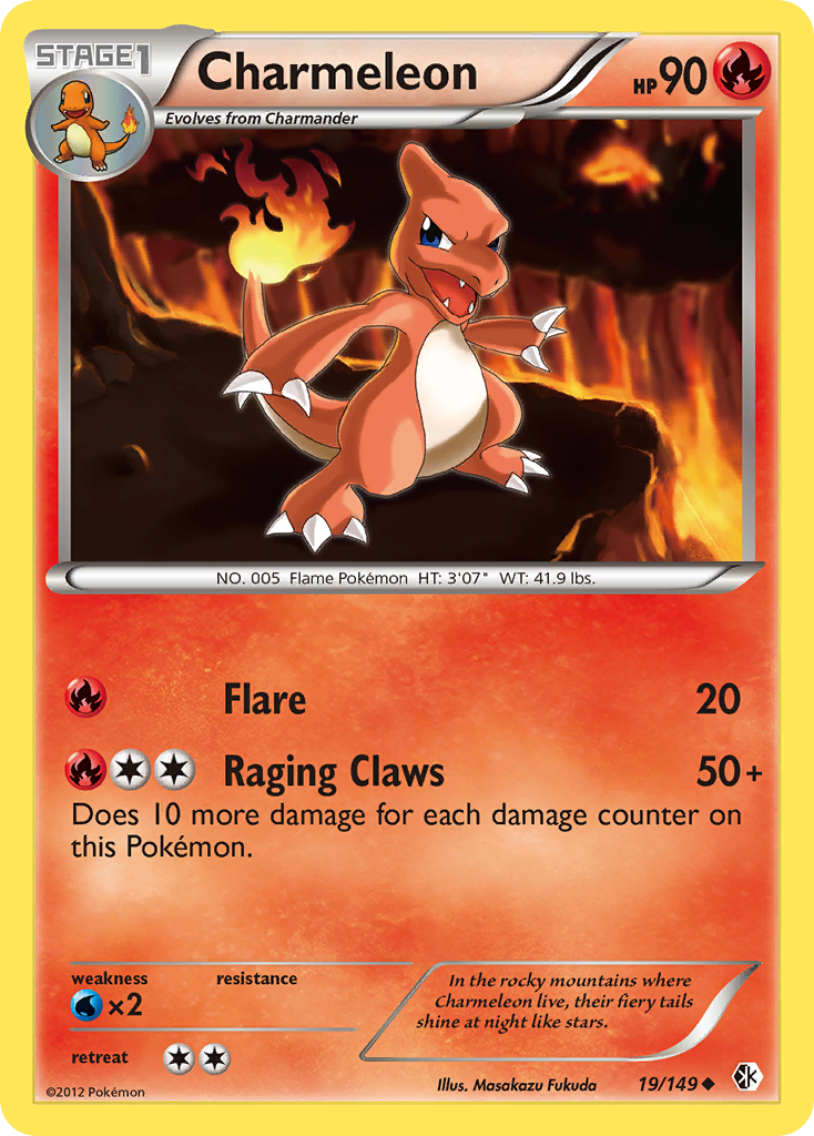Charmeleon (19/149) [Black & White: Boundaries Crossed] | Jomio and Rueliete's Cards and Comics