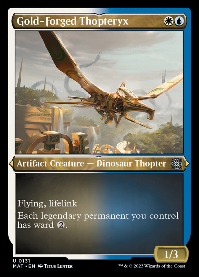 Gold-Forged Thopteryx (Foil Etched) [March of the Machine: The Aftermath] | Jomio and Rueliete's Cards and Comics