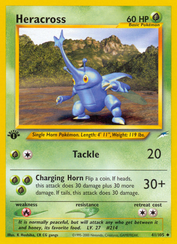 Heracross (41/105) [Neo Destiny 1st Edition] | Jomio and Rueliete's Cards and Comics