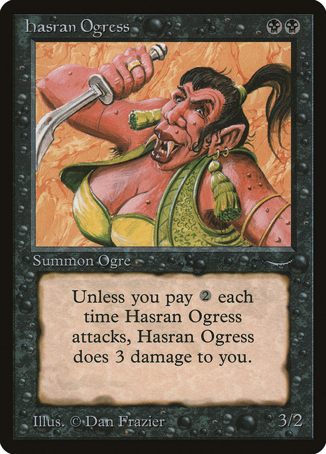 Hasran Ogress (Dark Mana Cost) [Arabian Nights] | Jomio and Rueliete's Cards and Comics