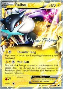 Raikou EX (38/108) (Eeltwo - Chase Moloney) [World Championships 2012] | Jomio and Rueliete's Cards and Comics