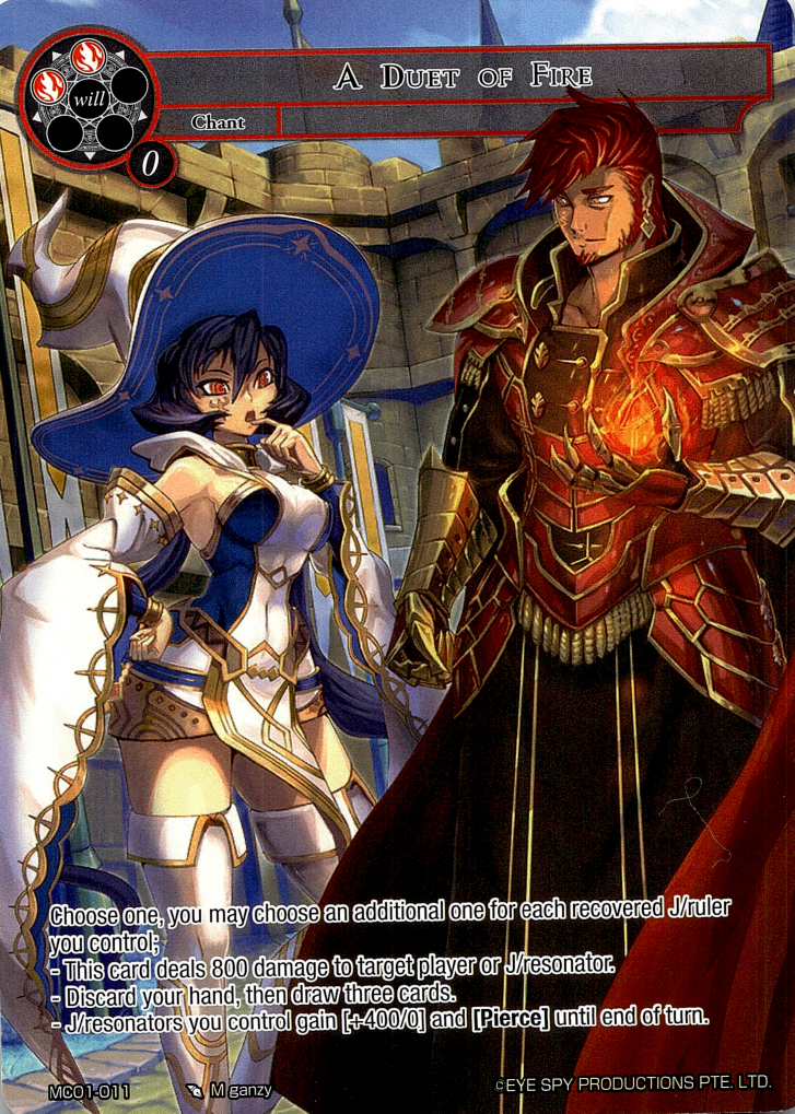 A Duet of Fire (MC01-011) [Memoria Collection 01] | Jomio and Rueliete's Cards and Comics