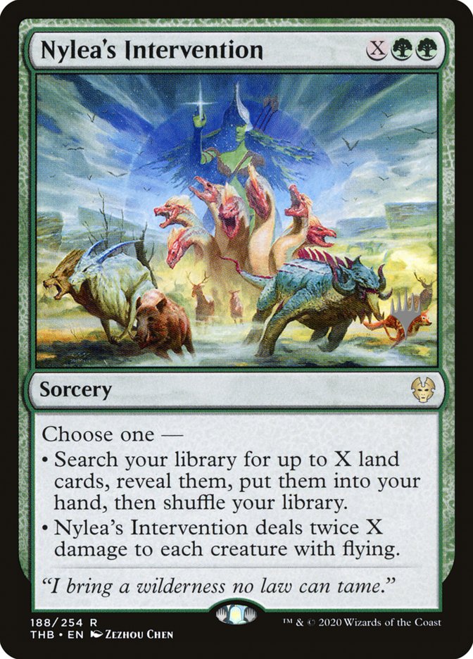 Nylea's Intervention (Promo Pack) [Theros Beyond Death Promos] | Jomio and Rueliete's Cards and Comics