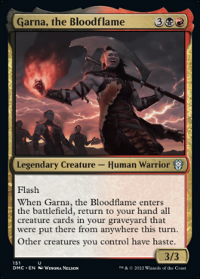 Garna, the Bloodflame [Dominaria United Commander] | Jomio and Rueliete's Cards and Comics