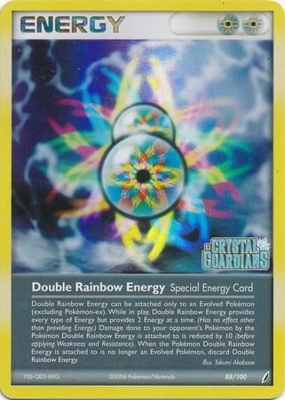 Double Rainbow Energy (88/100) (Stamped) [EX: Crystal Guardians] | Jomio and Rueliete's Cards and Comics