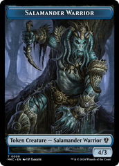 Salamander Warrior // Zombie Double-Sided Token [Murders at Karlov Manor Commander Tokens] | Jomio and Rueliete's Cards and Comics