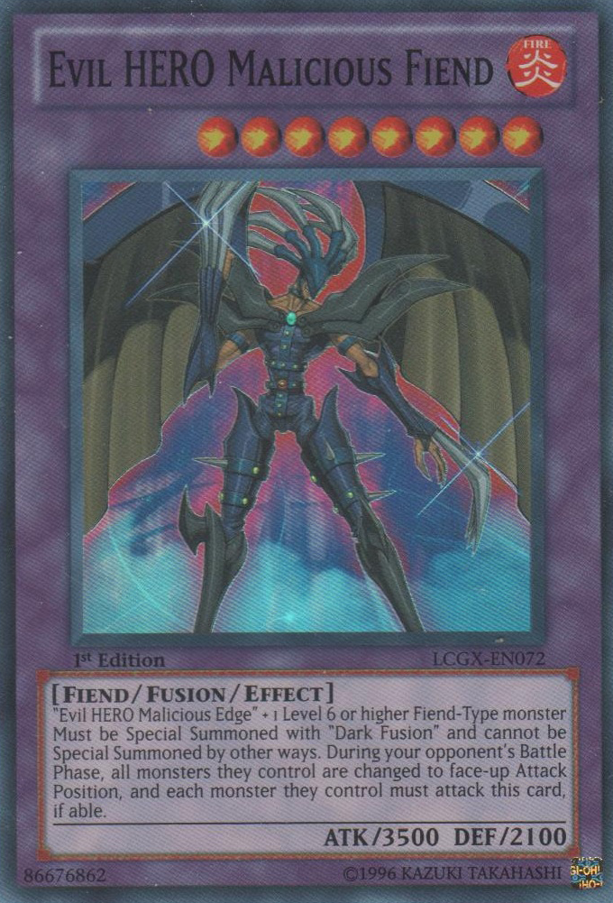 Evil HERO Malicious Fiend [LCGX-EN072] Super Rare | Jomio and Rueliete's Cards and Comics