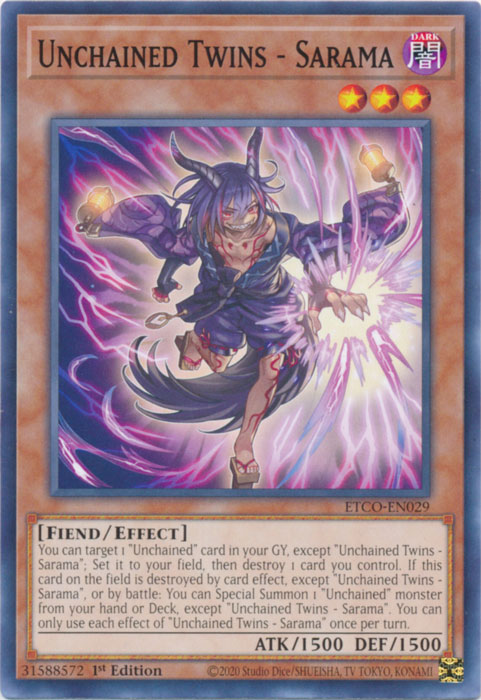 Unchained Twins - Sarama [ETCO-EN029] Common | Jomio and Rueliete's Cards and Comics