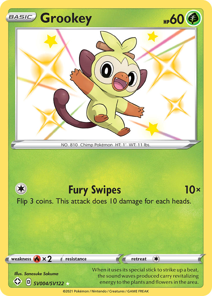Grookey (SV004/SV122) [Sword & Shield: Shining Fates] | Jomio and Rueliete's Cards and Comics