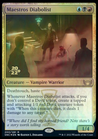 Maestros Diabolist [Streets of New Capenna Prerelease Promos] | Jomio and Rueliete's Cards and Comics