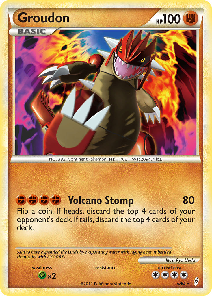 Groudon (6/95) [HeartGold & SoulSilver: Call of Legends] | Jomio and Rueliete's Cards and Comics