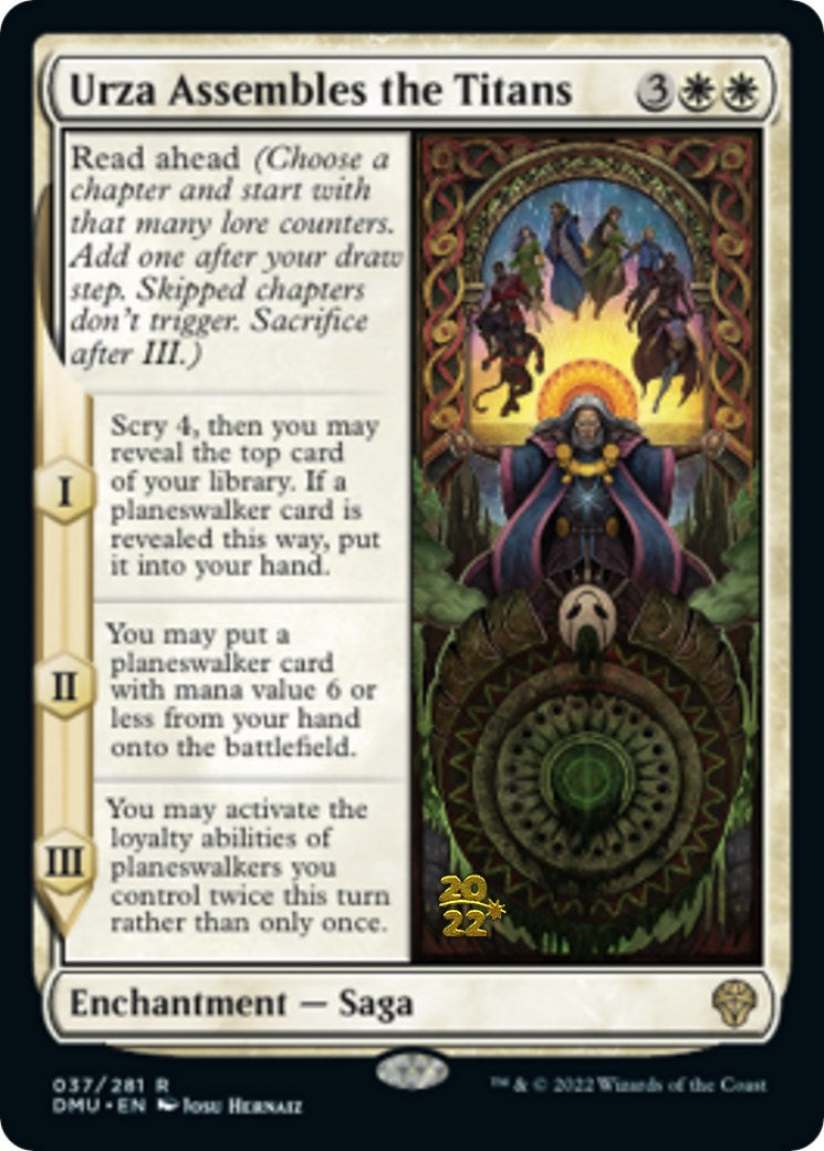 Urza Assembles the Titans [Dominaria United Prerelease Promos] | Jomio and Rueliete's Cards and Comics