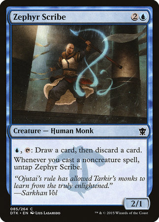 Zephyr Scribe [Dragons of Tarkir] | Jomio and Rueliete's Cards and Comics