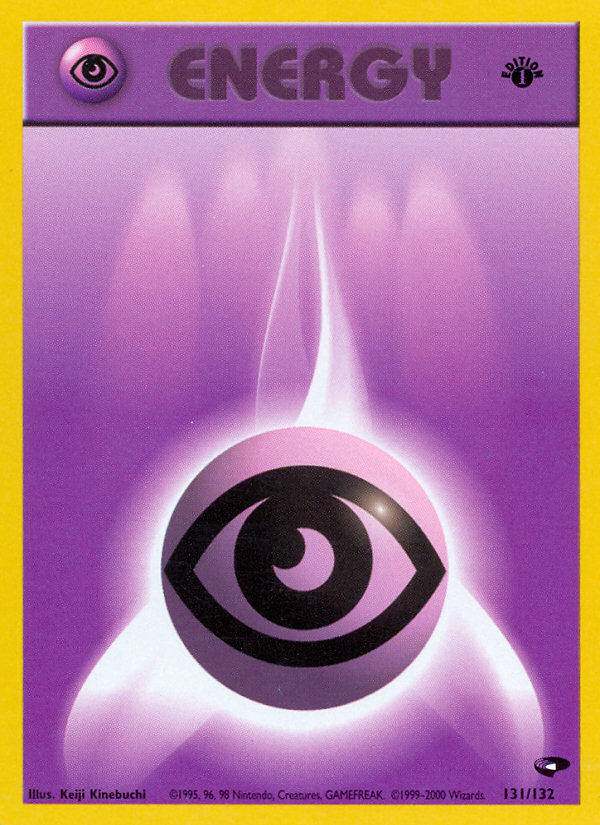 Psychic Energy (131/132) [Gym Challenge 1st Edition] | Jomio and Rueliete's Cards and Comics