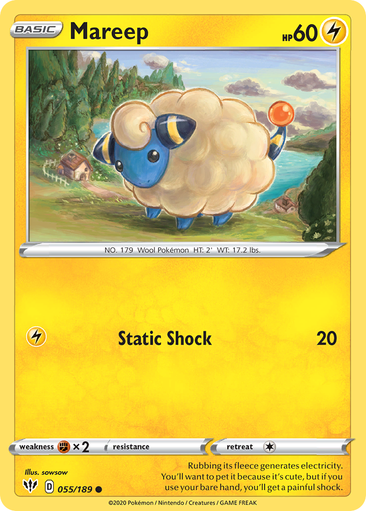 Mareep (055/189) [Sword & Shield: Darkness Ablaze] | Jomio and Rueliete's Cards and Comics