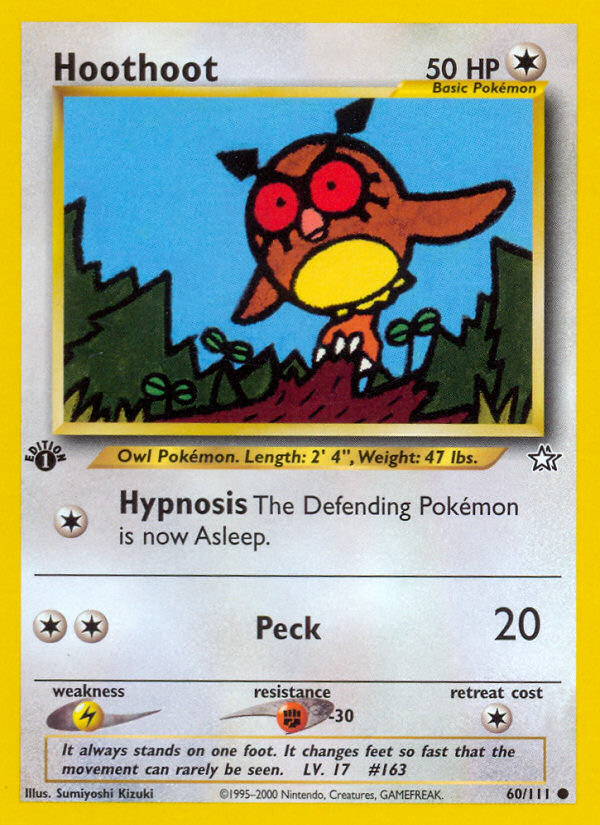 Hoothoot (60/111) [Neo Genesis 1st Edition] | Jomio and Rueliete's Cards and Comics
