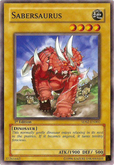 Sabersaurus [5DS2-EN002] Common | Jomio and Rueliete's Cards and Comics