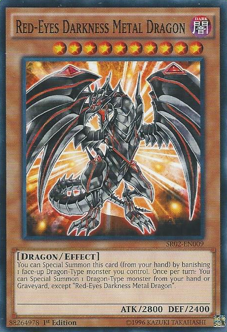 Red-Eyes Darkness Metal Dragon [SR02-EN009] Common | Jomio and Rueliete's Cards and Comics