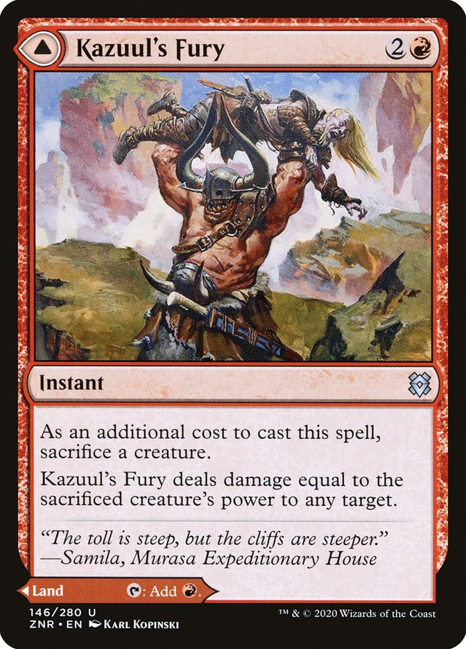 Kazuul's Fury // Kazuul's Cliffs [Zendikar Rising] | Jomio and Rueliete's Cards and Comics