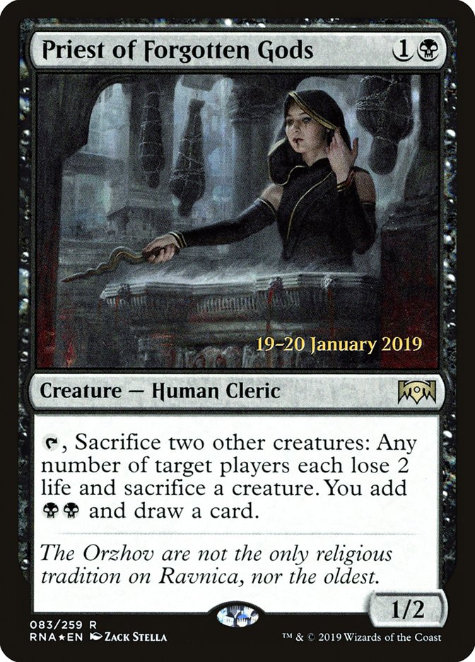 Priest of Forgotten Gods [Ravnica Allegiance Prerelease Promos] | Jomio and Rueliete's Cards and Comics