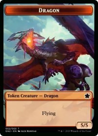 Dragon // Dinosaur Double-Sided Token [Game Night 2019 Tokens] | Jomio and Rueliete's Cards and Comics