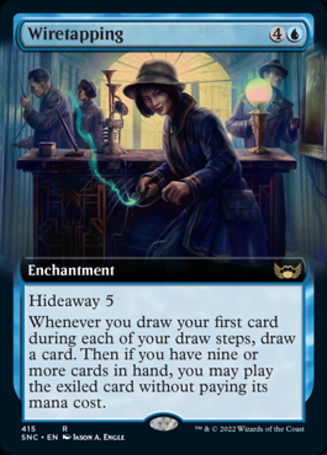 Wiretapping (Extended Art) [Streets of New Capenna] | Jomio and Rueliete's Cards and Comics
