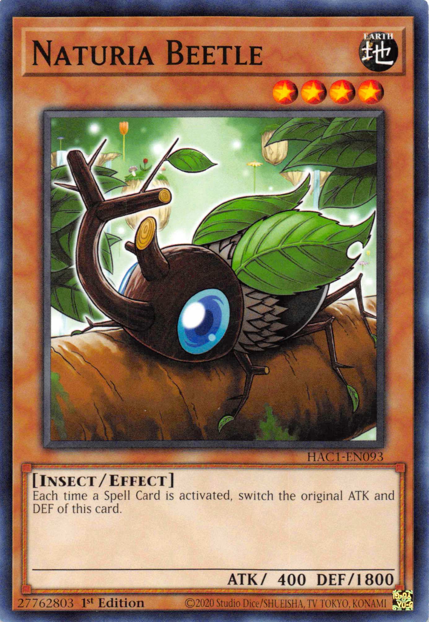 Naturia Beetle [HAC1-EN093] Common | Jomio and Rueliete's Cards and Comics