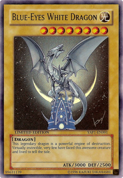 Blue-Eyes White Dragon [YAP1-EN001] Ultra Rare | Jomio and Rueliete's Cards and Comics