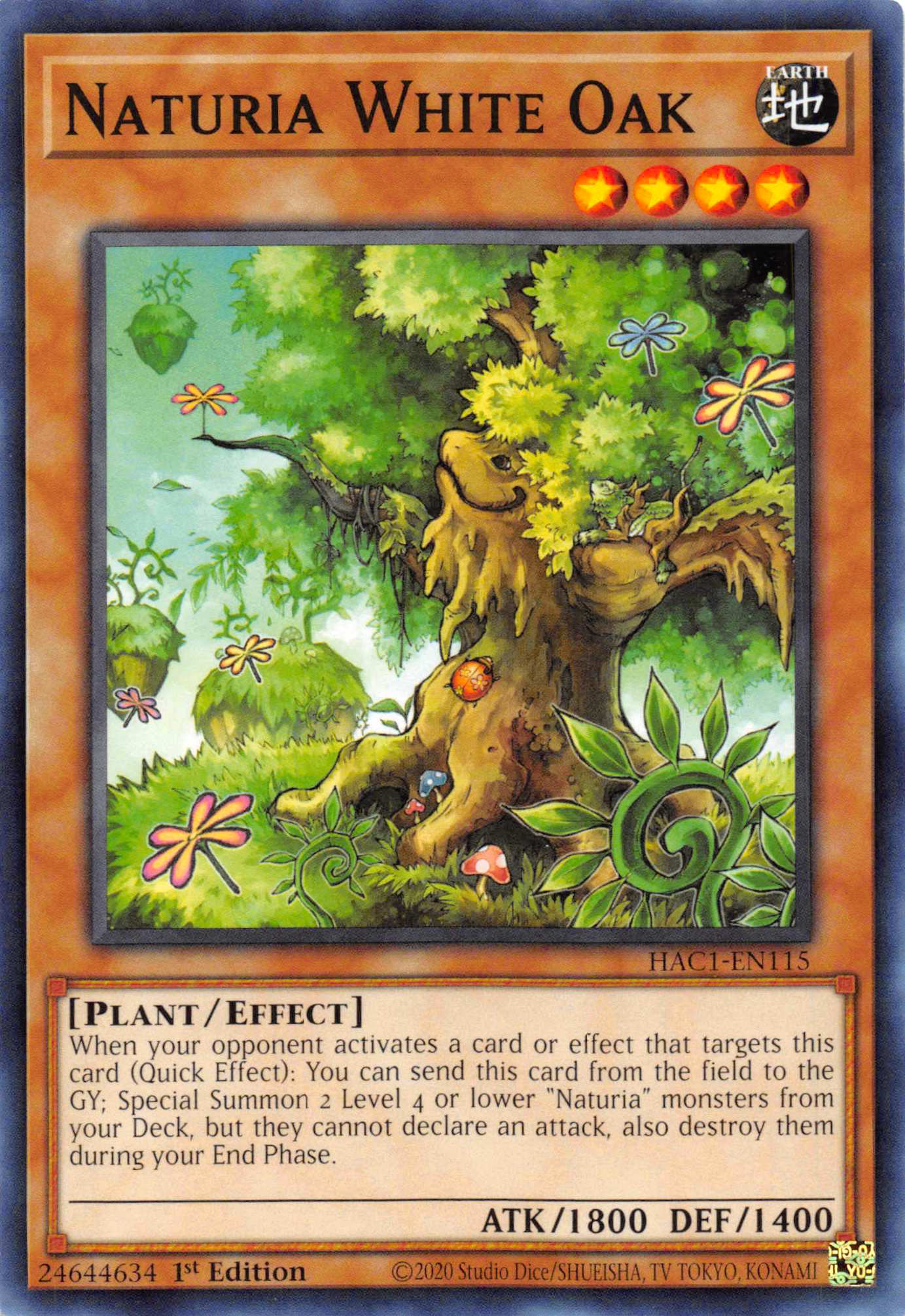 Naturia White Oak (Duel Terminal) [HAC1-EN115] Parallel Rare | Jomio and Rueliete's Cards and Comics