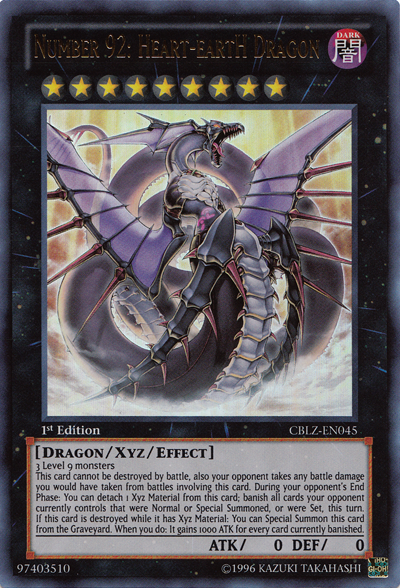 Number 92: Heart-eartH Dragon [CBLZ-EN045] Ultra Rare | Jomio and Rueliete's Cards and Comics