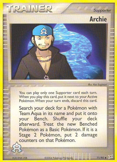 Archie (71/95) [EX: Team Magma vs Team Aqua] | Jomio and Rueliete's Cards and Comics