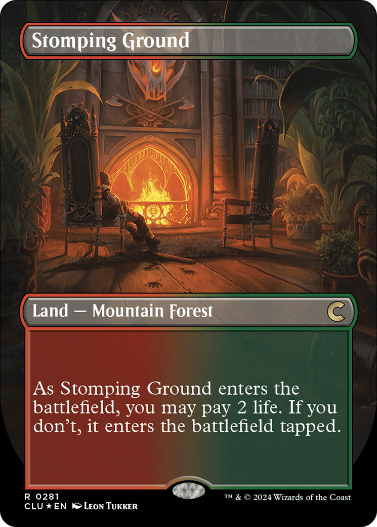 Stomping Ground (Borderless) [Ravnica: Clue Edition] | Jomio and Rueliete's Cards and Comics