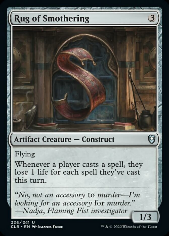 Rug of Smothering [Commander Legends: Battle for Baldur's Gate] | Jomio and Rueliete's Cards and Comics