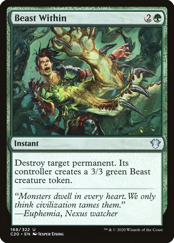 Beast Within [Commander 2020] | Jomio and Rueliete's Cards and Comics