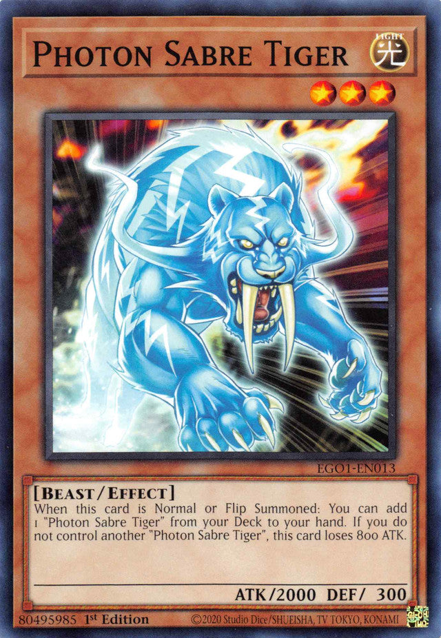 Photon Sabre Tiger [EGO1-EN013] Common | Jomio and Rueliete's Cards and Comics