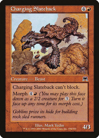 Charging Slateback [Onslaught] | Jomio and Rueliete's Cards and Comics