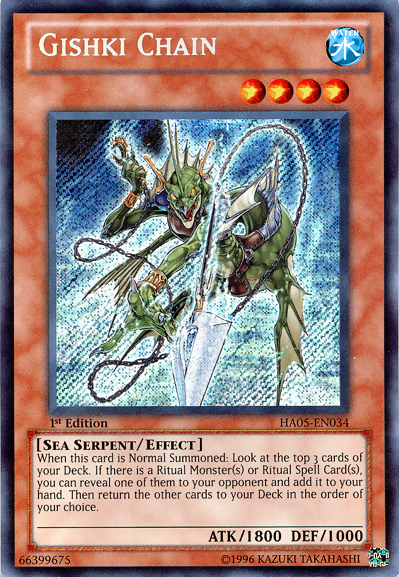 Gishki Chain [HA05-EN034] Secret Rare | Jomio and Rueliete's Cards and Comics