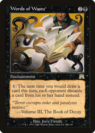 Words of Waste [Onslaught] | Jomio and Rueliete's Cards and Comics