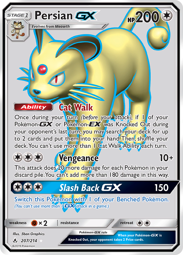 Persian GX (207/214) [Sun & Moon: Unbroken Bonds] | Jomio and Rueliete's Cards and Comics